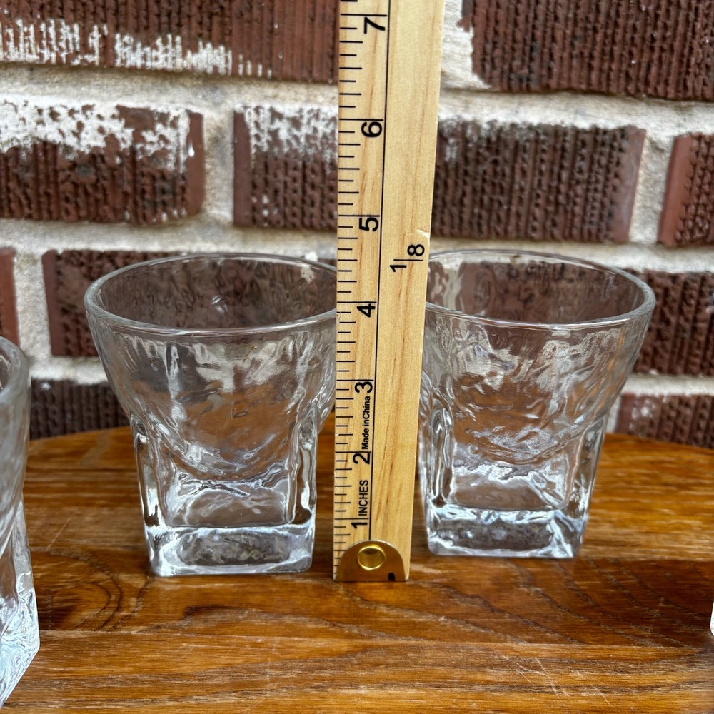 Vintage Mid Century Atomic Libbey St Regis Rocks Glasses Set of 4 - Picture 4 of 8